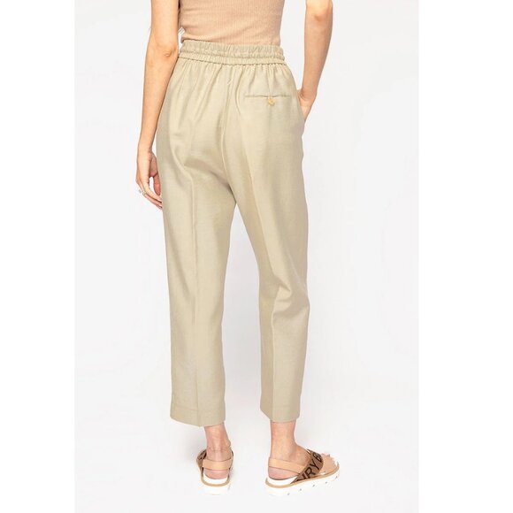 Forte Forte Sand-Washed Drawstring Khaki Trousers Euro Old Money Luxury Pants - Picture 2 of 12